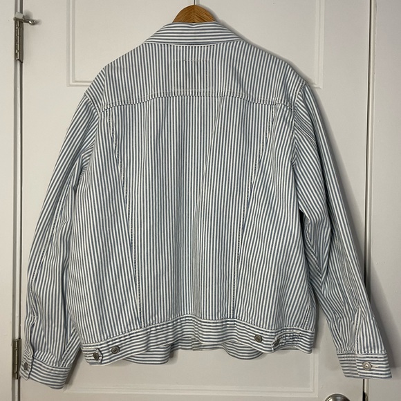 Levi’s Striped Denim Jacket Men’s XL - Picture 4 of 5